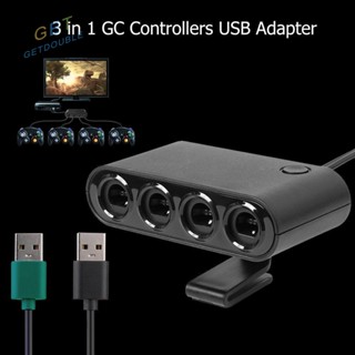 [Getdouble.th] อะแดปเตอร์ควบคุม GC USB 4 พอร์ต สําหรับคอนโซล Nintend Switch Wiiu PC