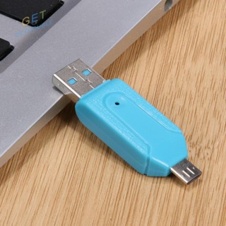 [Getdouble.th] เครื่องอ่านการ์ด TF SD ขนาดเล็ก พร้อมพอร์ต USB Micro USB OTG สําหรับสมาร์ทโฟน