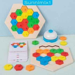 [Sunnimix1] บล็อกไม้ปริศนา รูปเกมต่อสู้ จับคู่สี ของเล่นเสริมการเรียนรู้ สําหรับเด็กผู้ชาย และเด็กผู้หญิง