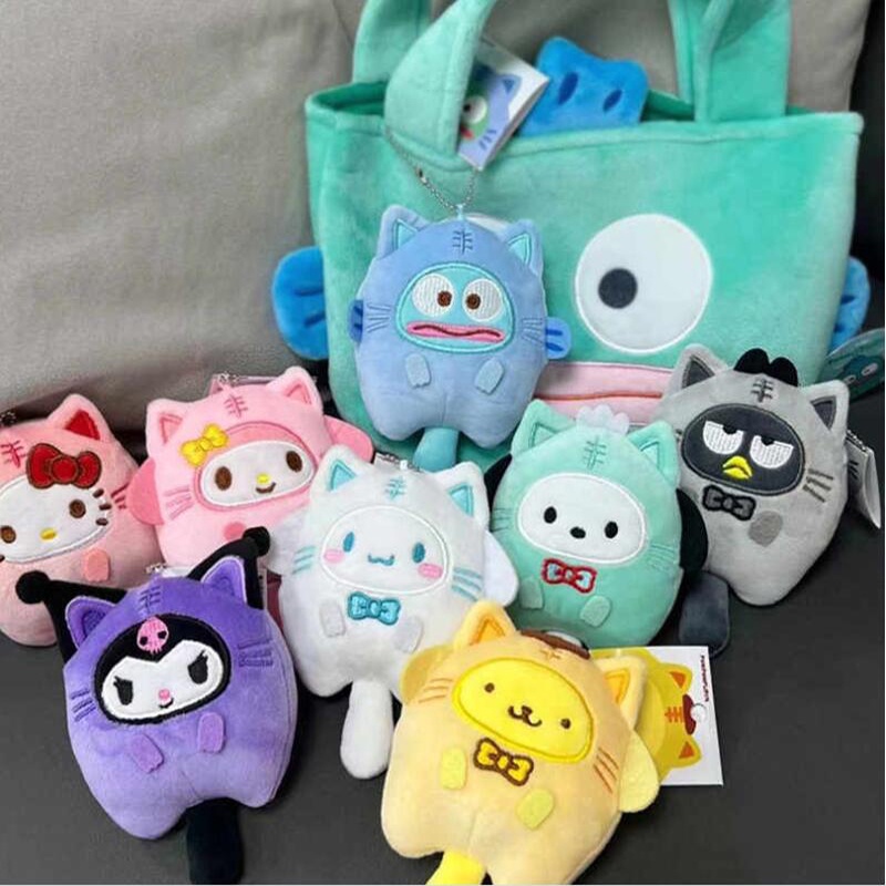 SANRIO พวงกุญแจ จี้ตุ๊กตาการ์ตูน Kuromi Melody ผ้าฝ้าย PP น่ารัก สําหรับตกแต่งบ้าน