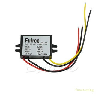 Fun โมดูลแปลง DC 24V 36V 48V 15V-55V เป็น 12V 3A 36W สําหรับรถยนต์