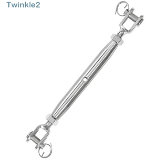 Twinkle ตัวปรับความตึงสายลวด M6 (1/4 นิ้ว) ขากรรไกร 6 มม. และขากรรไกร สเตนเลส 316 สไตล์ยุโรป ทนทาน สําหรับรัดสายผ้าม่าน สายเสื้อผ้า ราวสายเคเบิล