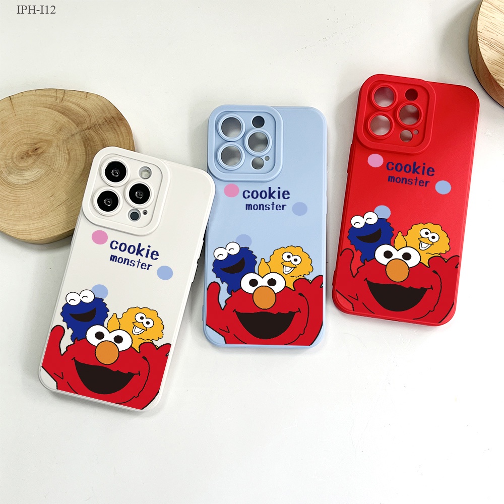 IPhone 15 14 13 12 11 8 7 X XS XR SE Plus Pro Max 2020 2022 เข้ากันได้ เคสไอโฟน สำหรับ Cookie Monster เคส เคสโทรศัพท์