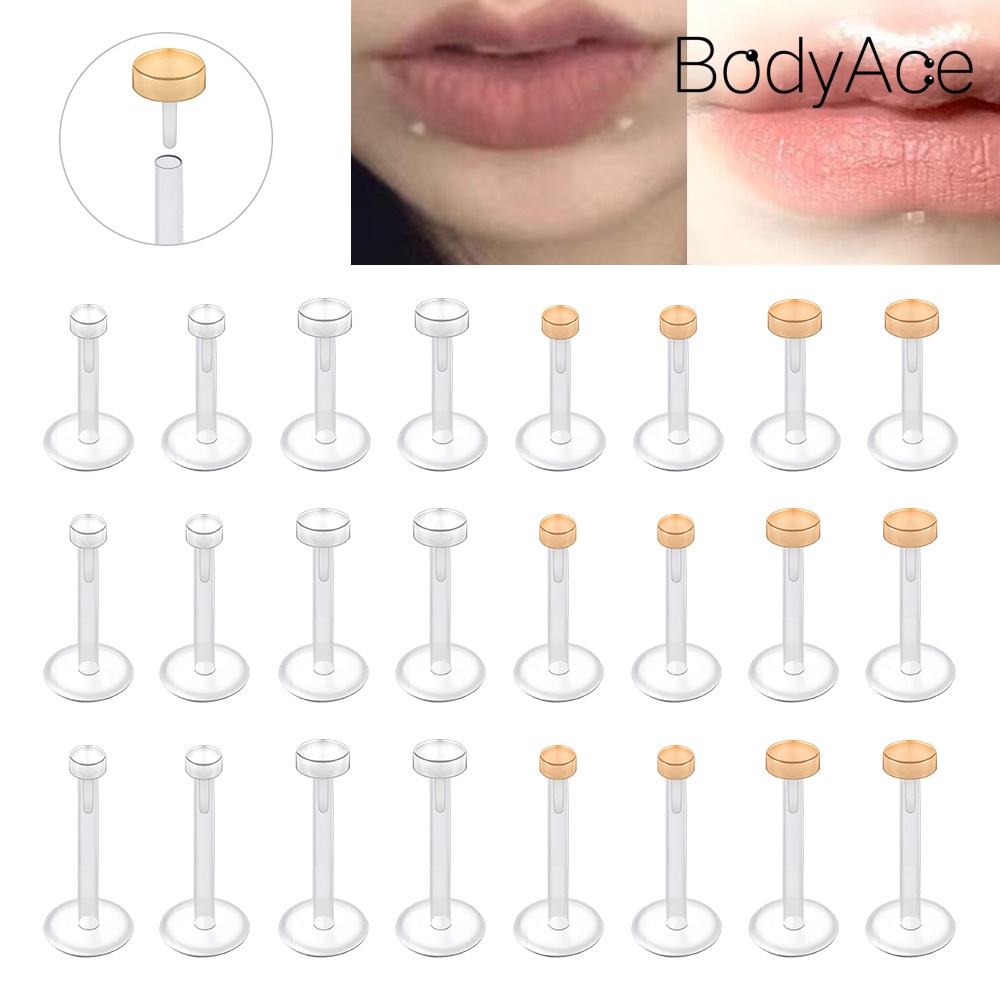 Bodyace ต่างหูสตั๊ด อะคริลิค ทรงกลม 6 8 10 มม. 16 กรัม 1 ชิ้น