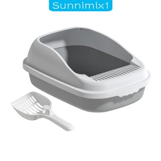 [Sunnimix1] ถาดกระบะทรายแมว กึ่งปิด ถอดออกได้ ทําความสะอาดง่าย อเนกประสงค์ ความจุ 12 ลิตร สําหรับกระต่าย