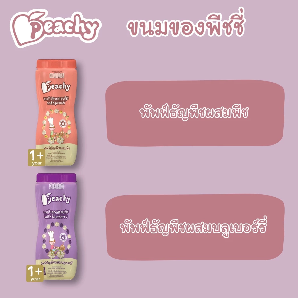 🛵ส่งด่วนตัดรอบ5โมงซื้อครบ7แถมช้อน 1 ชิ้น🛵Peachy พีชชี่ อาหารเด็ก 6 เดือน อาหารเสริมเด็ก อาหารบดเด็ก thumbnail 8