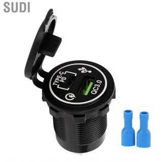 Sudi Modified Car  Dual Port Output TPYE C+QC3.0 Auto USB Power Socket Smart  for Motorboat RV 12-24V Input