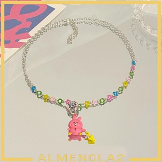 [Almencla2] สร้อยคอ จี้กระต่ายน่ารัก หลากสี ซ้อนกันได้ Y2K ปรับได้ เครื่องประดับแฟชั่น สําหรับงานปาร์ตี้ รับปริญญา ชายหาด ฤดูร้อน