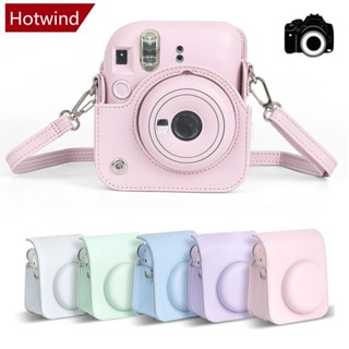 Hotwind เคสกระเป๋าใส่กล้อง หนัง PU แบบนิ่ม พร้อมสายคล้องไหล่ สําหรับ Instax Mini 12 I9Z3