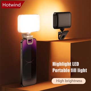 Hotwind ไฟเซลฟี่ LED แบบคลิปหนีบ สําหรับโทรศัพท์มือถือ แล็ปท็อป แท็บเล็ต คอมพิวเตอร์ โทรศัพท์ สําหรับการประชุมทางวิดีโอ เซลฟี่ ซูมการถ่ายภาพ แต่งหน้า A3G4