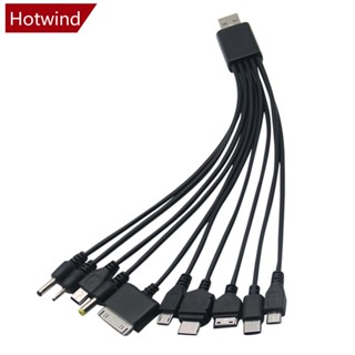 Hotwind 1 ชิ้น 10 In 1 ไมโคร Usb หลายสายชาร์จ Usb สายเคเบิลโทรศัพท์มือถือ E9O6