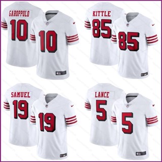 Yx NFL San Francisco 49ers เสื้อกีฬา แขนสั้น พิมพ์ลาย Samuel Kittle Lance Garoppolo สีขาว พลัสไซซ์