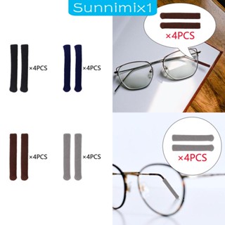 [Sunnimix1] ปลอกหมอนรองหูฟัง ผ้าถักนิตติ้ง แบบนิ่ม กันลื่น สําหรับแว่นตากันแดด 4 คู่