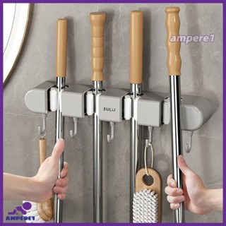 Mop Hook Rack แขวนผนัง Punch-free Toilet คลิปกาวแข็งแรง Broom Clip Mop Storage Rack -AME1 -AME1