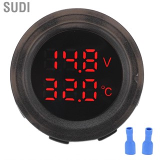 Sudi Dual Display Temperature Voltmeter Clear Stable  Simple Installation Car  Detector