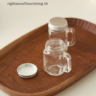 Righteousflourishs.th ขวดโหลใส่น้ําผึ้ง นม กาแฟ ขนาดเล็ก แบบพกพา กันรั่ว พร้อมฝาปิด สําหรับบ้าน ปาร์ตี้ บาร์ วอดก้า วิญญาณ