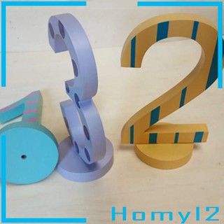 [HOMYL2] รูปปั้นตัวอักษรตัวเลข แบบไม้ 5 ชิ้น สําหรับตกแต่งบ้าน ปาร์ตี้วันเกิดเด็ก