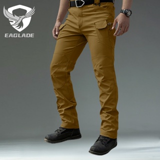 Eaglade กางเกงคาร์โก้ยุทธวิธี สําหรับผู้ชาย สีน้ําตาล Ix7