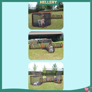 [HelleryTH] เต็นท์อุโมงค์ตาข่าย พับได้ สําหรับสัตว์เลี้ยง สุนัข แมว