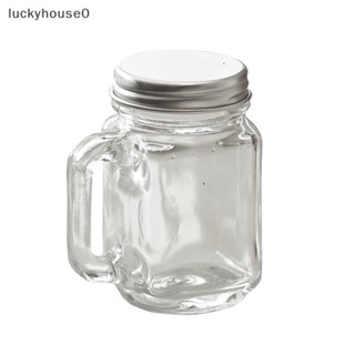 Luckyhouse0^^ ขวดโหลใส่น้ําผึ้ง กาแฟ นม น้ําผลไม้ ขนาดเล็ก แบบพกพา พร้อมฝาปิด สําหรับบ้าน ปาร์ตี้ บาร์ วอดก้า วิญญาณ