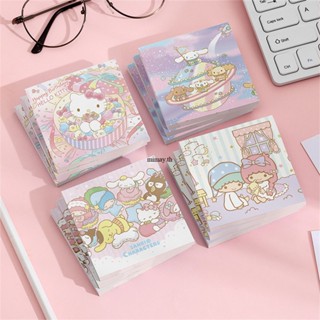 Sanrio น่ารัก DIY รวมหนังสือสติกเกอร์ Cinnamoroll Post-it Notes Hello Kitty Sticky Note Book Kuromi Note Pad เครื่องเขียนของขวัญ mimay