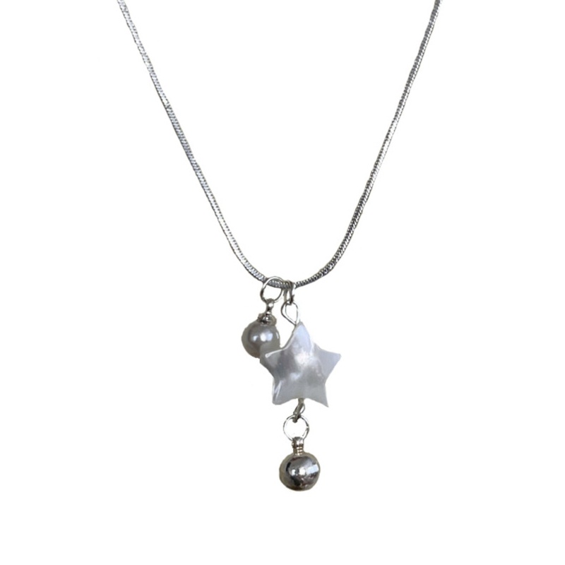COO Temperament Pearls Star Pendant Necklace Simple Y2K Collar Necklace Jewelry