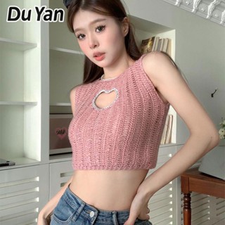 Du Yan เสื้อสายเดี่ยว แขนสั้น สไตล์เกาหลี สําหรับผู้หญิง