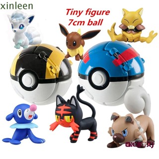 Xinleen ตุ๊กตาฟิกเกอร์ Pokemon Elf Ball Vulpix Squirtle Charmander Eevee Pikachu Elf Ball