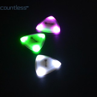 ปิ๊กกีตาร์ อูคูเลเล่ เบส แบบเรืองแสง LED [countless.th]