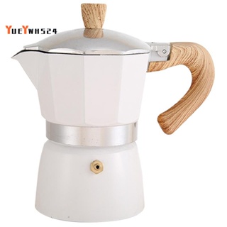 『yueywh524』เครื่องชงกาแฟ เอสเปรสโซ่ โมก้าพอต ด้ามจับไม้ สไตล์วินเทจ คลาสสิก 300 มล.