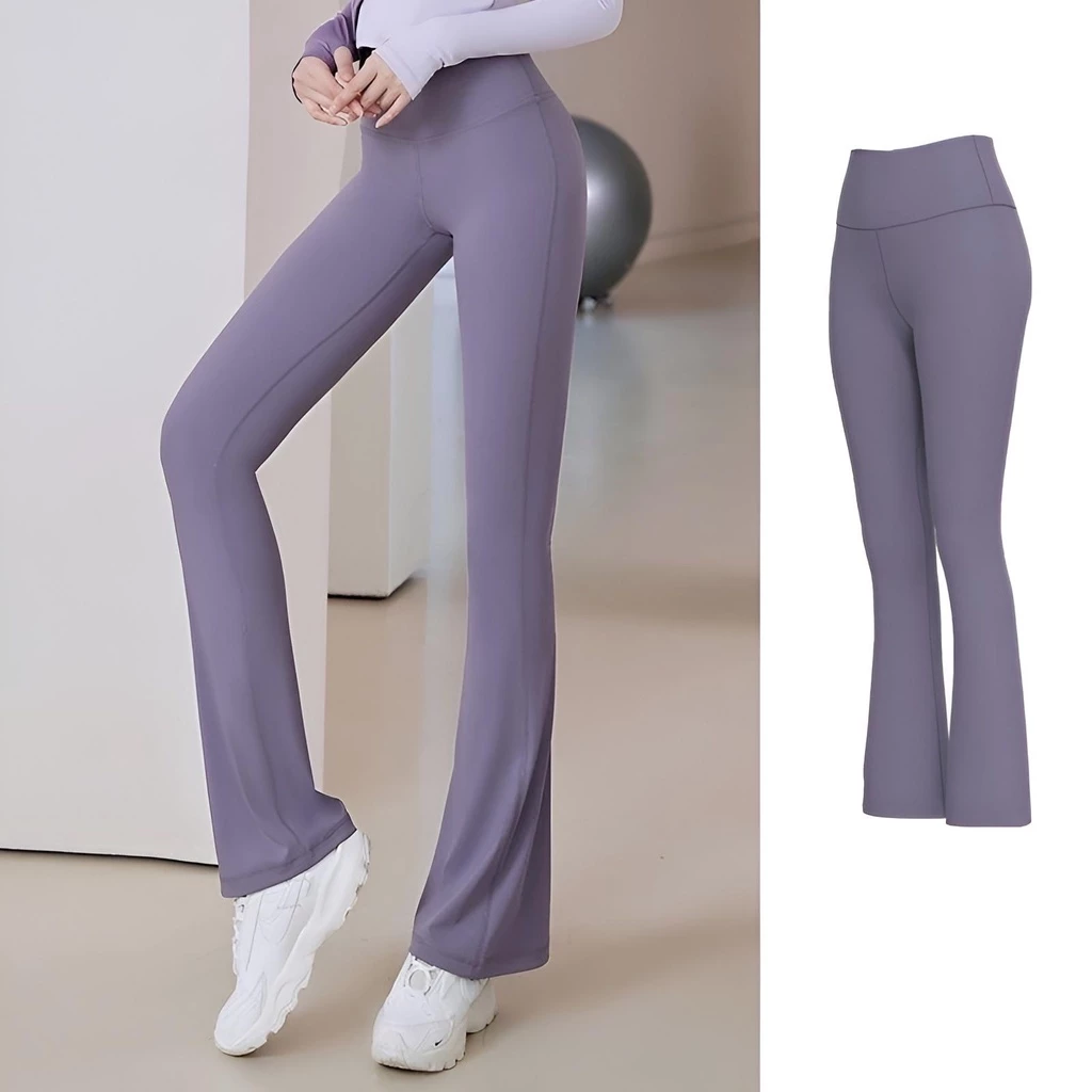 กางเกงออกกำลังกายขายาว ทรงขาม้า เอวสูง เก็บพุง ผ้ายืดหยุ่น Size S-3XL thumbnail 8