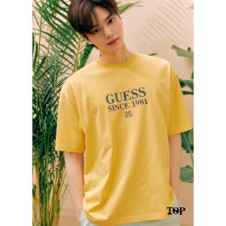 Guess เสื้อยืดแขนสั้น คอกลม สีพื้น สําหรับผู้ชาย MN2K2483