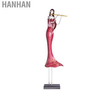 Hanhan Flute Girl Statue Flutist Figurine Vivid Abstract For Shelf Desk