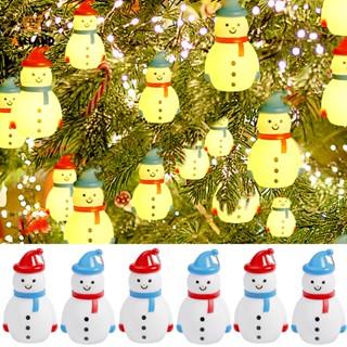 โคมไฟ LED รูปสโนว์แมน ใช้แบตเตอรี่ แบบพกพา สําหรับตกแต่งต้นคริสต์มาส DIY