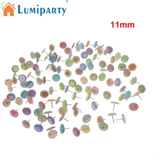 Lumiparty หมุดปักบอร์ดไวท์บอร์ด ทรงกลม ลายการ์ตูน 11 มม. 100 ชิ้น