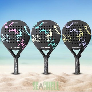 [Seashell02.th] ใหม่ ไม้เทนนิส คาร์บอนไฟเบอร์ กันลื่น พร้อมกระเป๋าไม้เทนนิส สําหรับชายหาด กลางแจ้ง