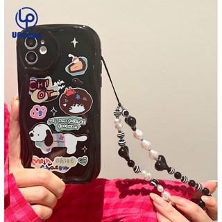 เคสโทรศัพท์มือถือ ลายการ์ตูนลูกสุนัขกราฟฟิตี้ พร้อมโซ่ สําหรับ Realme C53 C55 C35 C33 C30 C30s C25Y C21Y C3 C25 C25s C20 C20A C11 C15 8i 9i 5 5i 5s 6i Narzo 50i 50A Prime