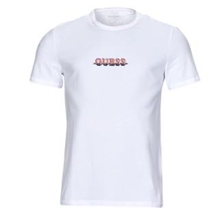 Guess เสื้อยืดลําลอง แขนสั้น คอกลม ผ้าฝ้าย ดูดซับเหงื่อ พิมพ์ลาย หรูหรา สีขาว แฟชั่นฤดูร้อน สําหรับผู้ชาย