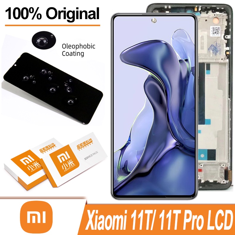 จอแสดงผล AMOLED 120HZ ของแท้ สําหรับ Xiaomi 11T Pro 2107113Sg หน้าจอสัมผัส LCD ดิจิไทเซอร์ สําหรับ Xiaomi 11T 21081111Rg LCD