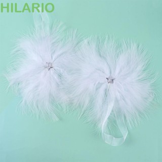 Hilario ปีกขนนก สีขาว เก๋ไก๋ สําหรับตกแต่งบ้าน ปาร์ตี้คริสต์มาส 6 ชิ้น