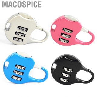 Macospice Mini Combination Lock 3 Digit Padlock  Theft Zinc Alloy Code for Lockers Suitcases Luggage