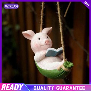 [Iniyexa] รูปปั้นหมูน่ารัก ตลก เครื่องประดับ สําหรับตกแต่งสวนหลังบ้าน ลานบ้าน