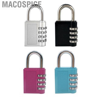 Macospice Combination Padlock 4 Dial Keyless  Theft Zinc Alloy Universal for Luggage Cases GYM Locker