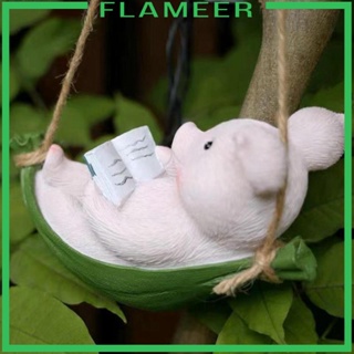 [Flameer] รูปปั้นหมูอ่านหนังสือ สําหรับตกแต่งสวน นอกบ้าน