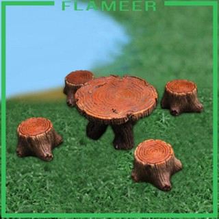 [Flameer] เฟอร์นิเจอร์ สําหรับตกแต่งบ้านตุ๊กตา 5 ชิ้น