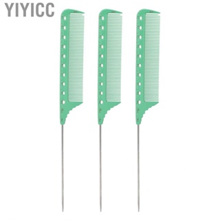 Yiyicc Tail Comb  3pcs ABS Parting Ergonomic Professional Styling for Long Hair Home Travel