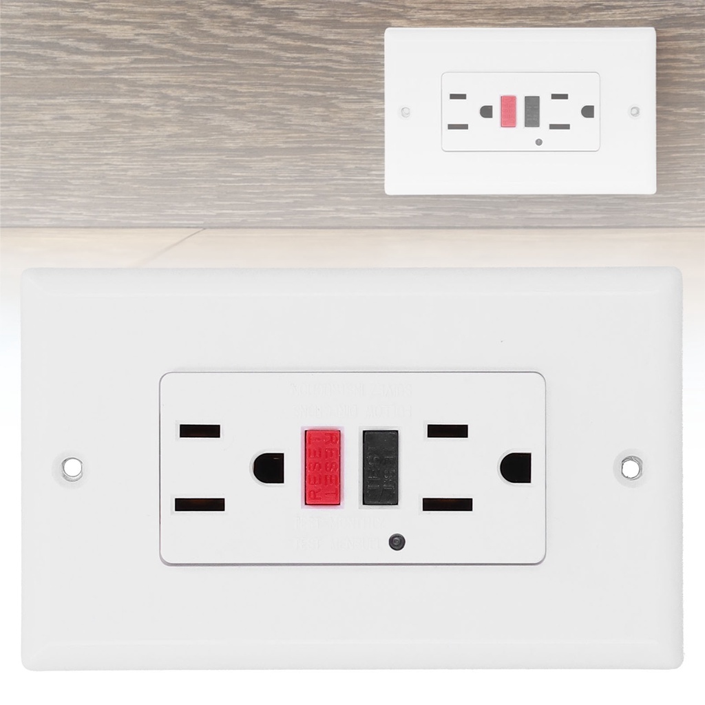Tool House.ay เต้ารับติดผนัง American GFCI สวิตช์ซ็อกเก็ตป้องกันการรั่วไหลของกราวด์อัจฉริยะ AC120V L