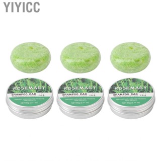 Yiyicc Rosemary Solid  Bar  3pcs Deep Cleansing Gentle for Hair Dirt