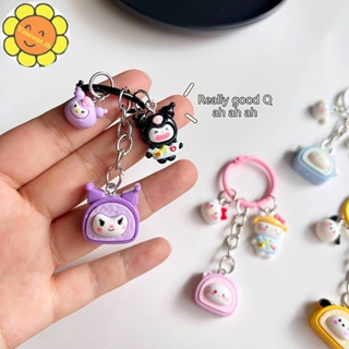 Yescont พวงกุญแจ จี้การ์ตูน Sanrio Kuromi Melody Cinnamoroll Pochacco น่ารัก สําหรับห้อยกระเป๋าเป้สะพายหลัง และกระเป๋า