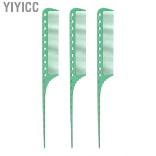 Yiyicc Hair Cutting Combs  Tail Compact Environmentally Friendly ABS 3pcs for Barber Shop Bathroom